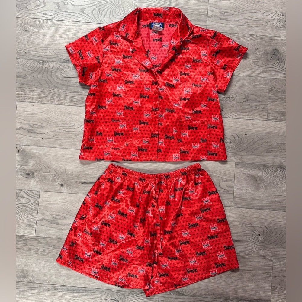 Women’s Red Satin Nebraska Huskers Pajama Set